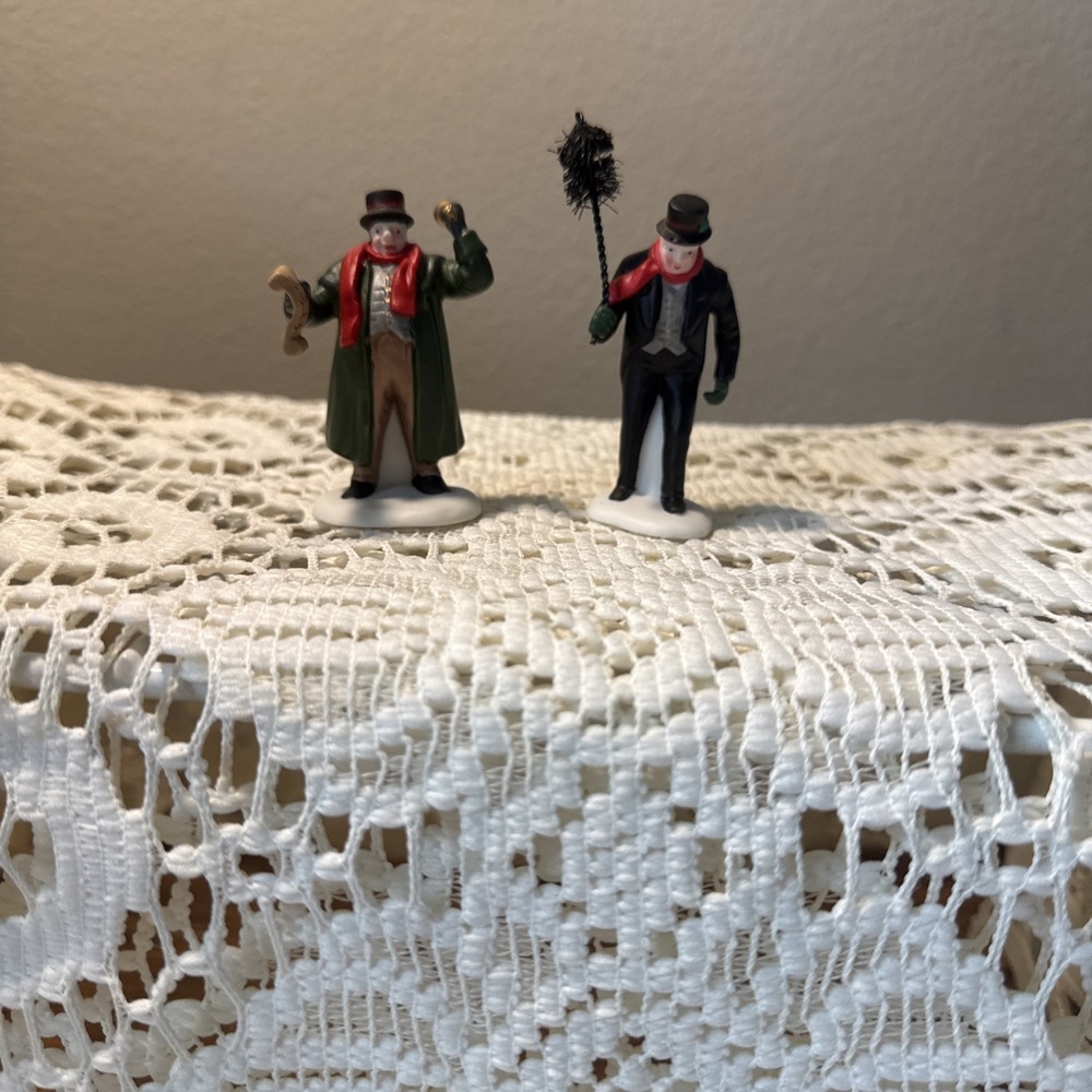 Dept 56 Town Crier & Chimney Sweep set of 2 Missing‎ Ladder